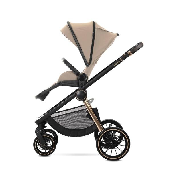LORELLI Carucior 2 in 1 pentru copii Bianca Beige Warm cadru din aluminiu suspensii cos landou individual cu maner de transport geanta greutate suportata 22 kg