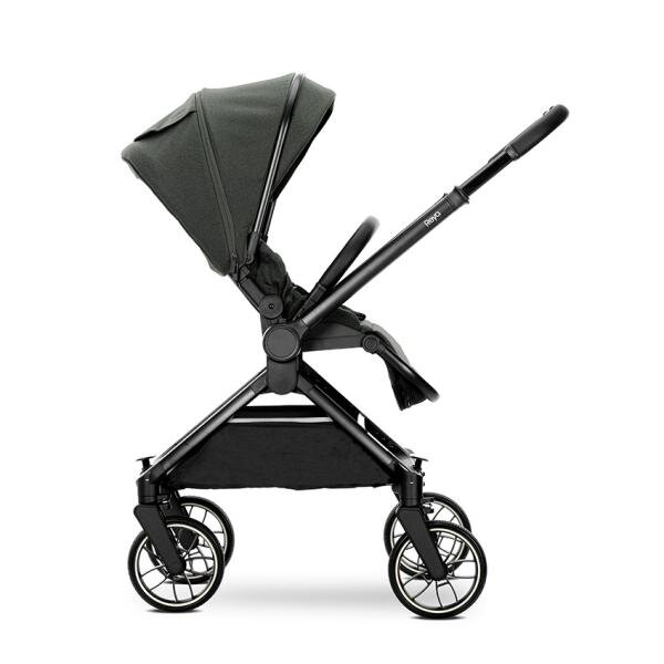 LORELLI Carucior 2 in 1 pentru copii Reya Green cadru din aluminiu suspensii geanta cos individual cu maner de transport maner si sezut reversibile greutate suportata 22 kg