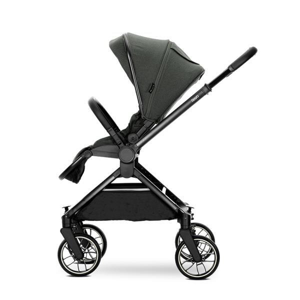 LORELLI Carucior 2 in 1 pentru copii Reya Green cadru din aluminiu suspensii geanta cos individual cu maner de transport maner si sezut reversibile greutate suportata 22 kg