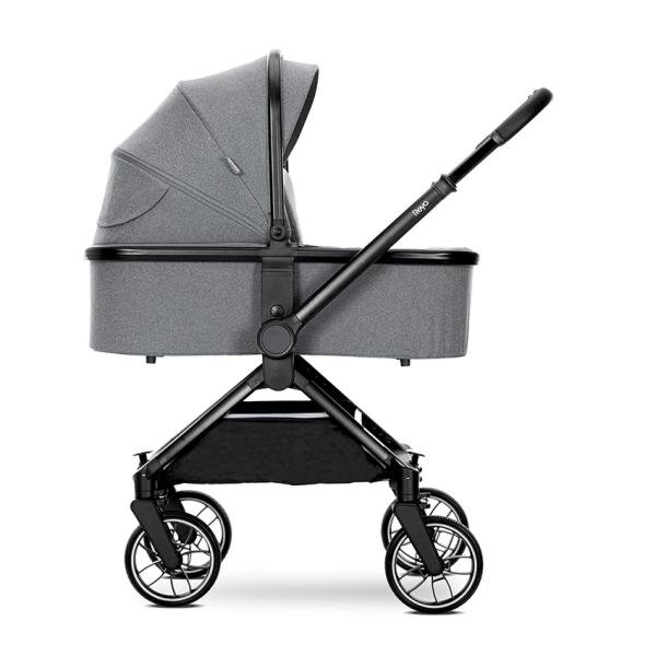 LORELLI Carucior 2 in 1 pentru copii Reya Grey cadru din aluminiu suspensii geanta cos individual cu maner de transport maner si sezut reversibile greutate suportata 22 kg