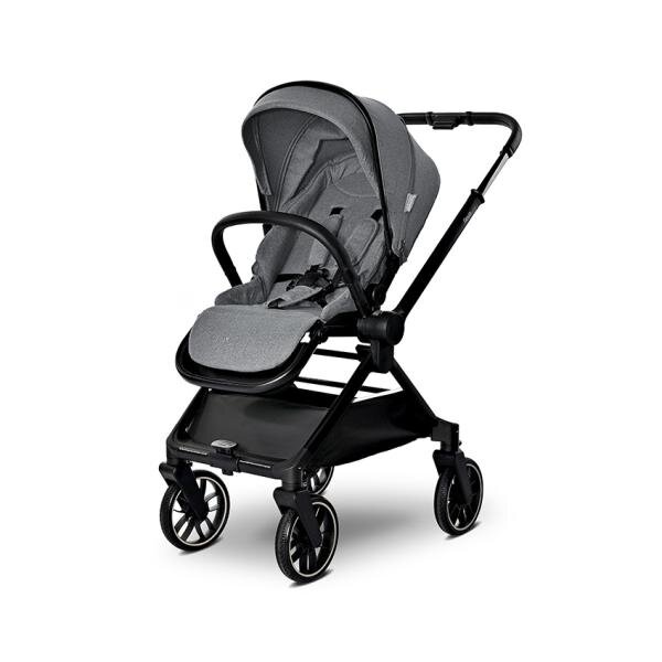 LORELLI Carucior 2 in 1 pentru copii Reya Grey cadru din aluminiu suspensii geanta cos individual cu maner de transport maner si sezut reversibile greutate suportata 22 kg