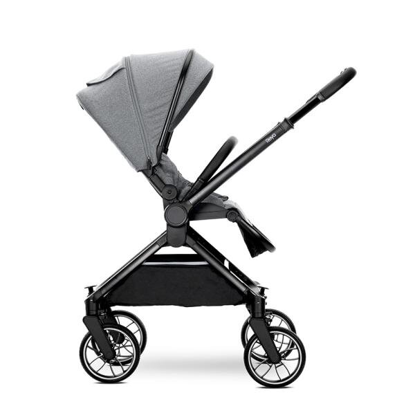 LORELLI Carucior 2 in 1 pentru copii Reya Grey cadru din aluminiu suspensii geanta cos individual cu maner de transport maner si sezut reversibile greutate suportata 22 kg