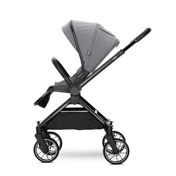 LORELLI Carucior 2 in 1 pentru copii Reya Grey cadru din aluminiu suspensii geanta cos individual cu maner de transport maner si sezut reversibile greutate suportata 22 kg