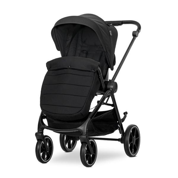 LORELLI Carucior 2 in 1 pentru copii Venice Black cadru din aluminiu suspensii sezut reversibil geanta greutate admisa 22 kg