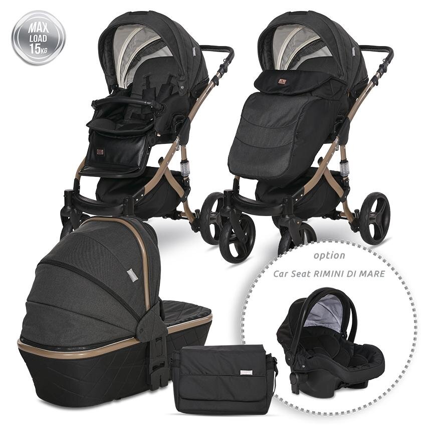 LORELLI Carucior 2 in 1 Rimini Premium Black