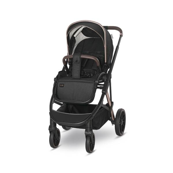 LORELLI Carucior 3 in 1 pentru copii Aria Black cosulet auto Aria Luxe 40-87 cm inclus cadru din aluminiu parte sport reversibila multiple accesorii greutate admisa 22 kg