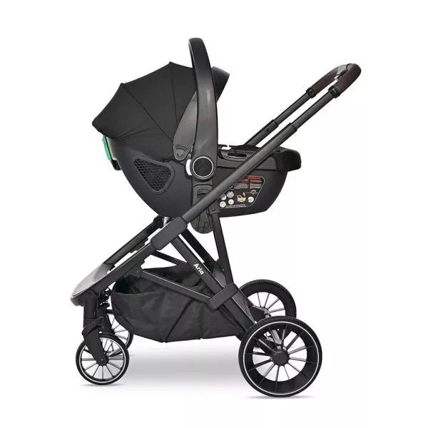 LORELLI Carucior 3 in 1 pentru copii Aria Grey cosulet auto Aria Luxe 40-87 cm inclus cadru din aluminiu parte sport reversibila multiple accesorii greutate admisa 22 kg