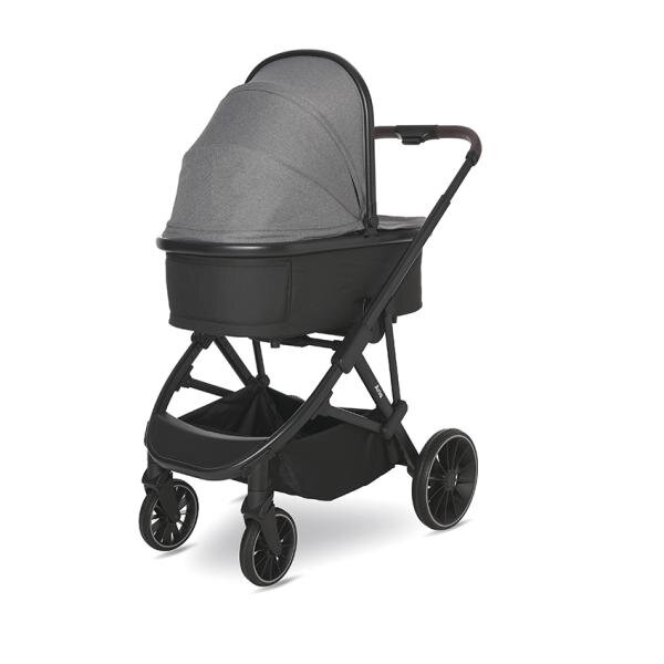 LORELLI Carucior 3 in 1 pentru copii Aria Grey cosulet auto Aria Luxe 40-87 cm inclus cadru din aluminiu parte sport reversibila multiple accesorii greutate admisa 22 kg