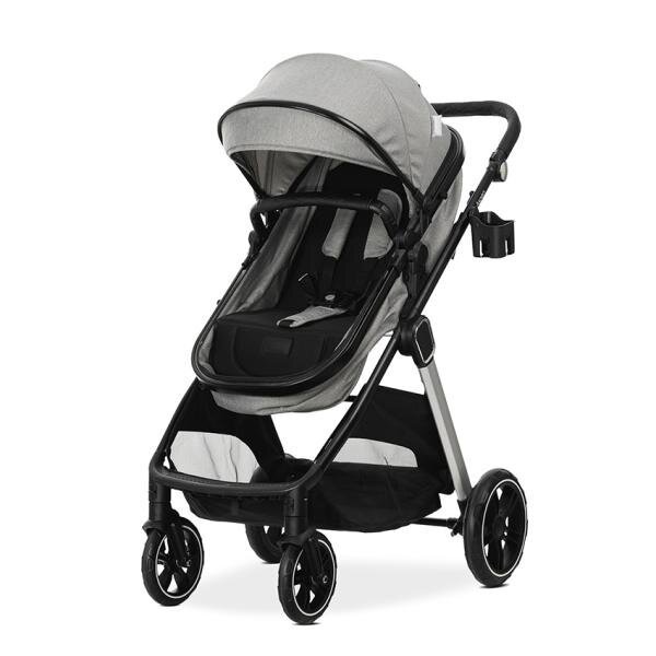 LORELLI Carucior 3 in 1 pentru copii Aspen Gri reversibil suspensii cadru din aluminiu geanta greutate suportata 22 kg