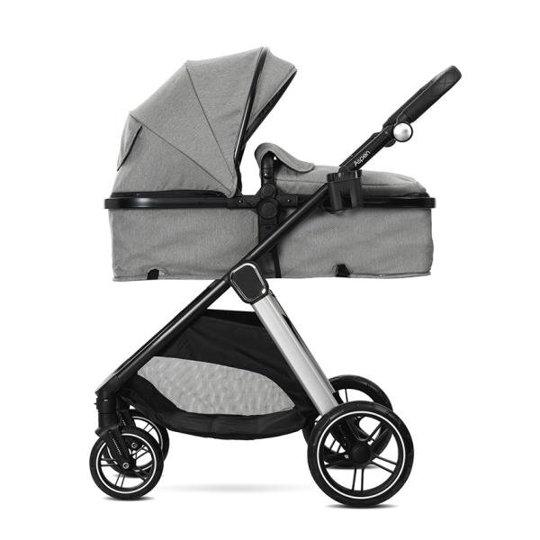 LORELLI Carucior 3 in 1 pentru copii Aspen Gri reversibil suspensii cadru din aluminiu geanta greutate suportata 22 kg