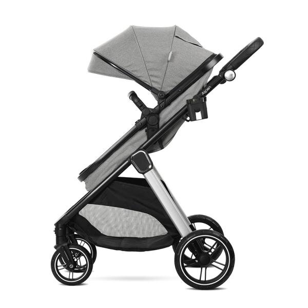 LORELLI Carucior 3 in 1 pentru copii Aspen Gri reversibil suspensii cadru din aluminiu geanta greutate suportata 22 kg