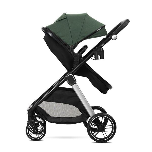 LORELLI Carucior 3 in 1 pentru copii Aspen Verde reversibil suspensii cadru din aluminiu geanta greutate suportata 22 kg