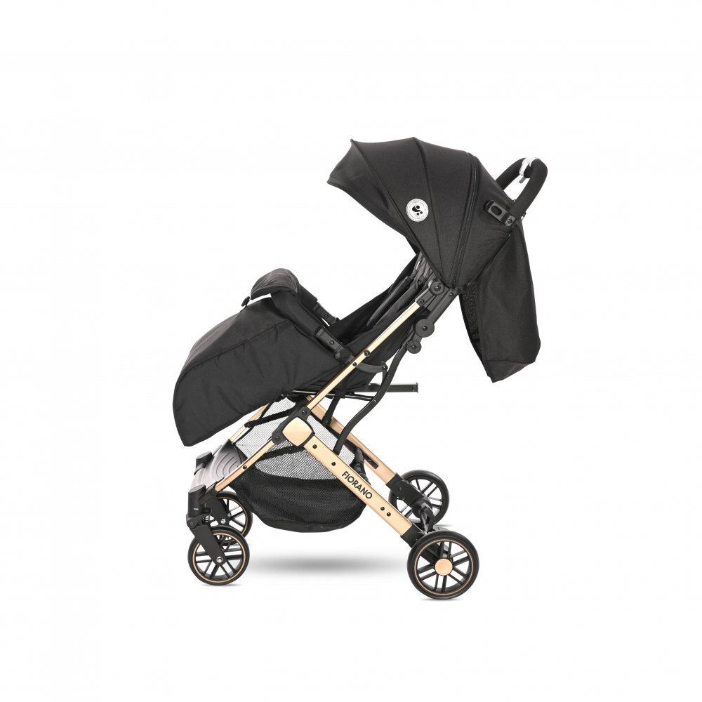 LORELLI Carucior Fiorano cu husa de picioare inclusa si maner de transport tip troller Black