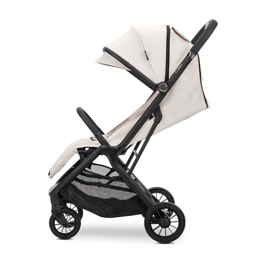 LORELLI Carucior pentru copii Calista Beige pliere automata cadru din aluminiu spatar reglabil 3 pozitii copertina extensibila 0-48 luni pana la 22 kg