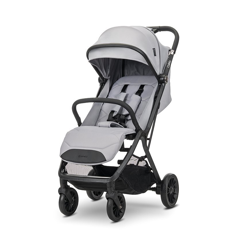 LORELLI Carucior pentru copii Calista Grey pliere automata cadru din aluminiu spatar reglabil 3 pozitii copertina extensibila 0-48 luni pana la 22 kg