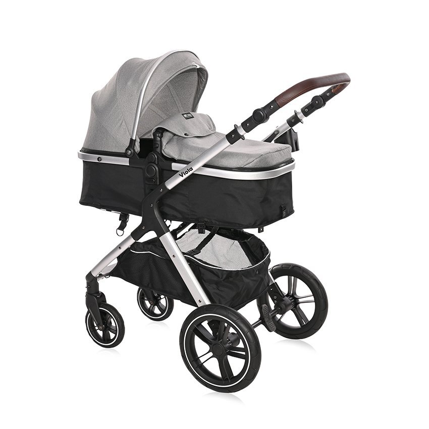 LORELLI Carucior pentru copii Viola Opaline Grey transformabil cu suspensii cadru din aluminiu parte sport reversibila bara frontala detasabila multiple accesorii greutate admisa 22 kg