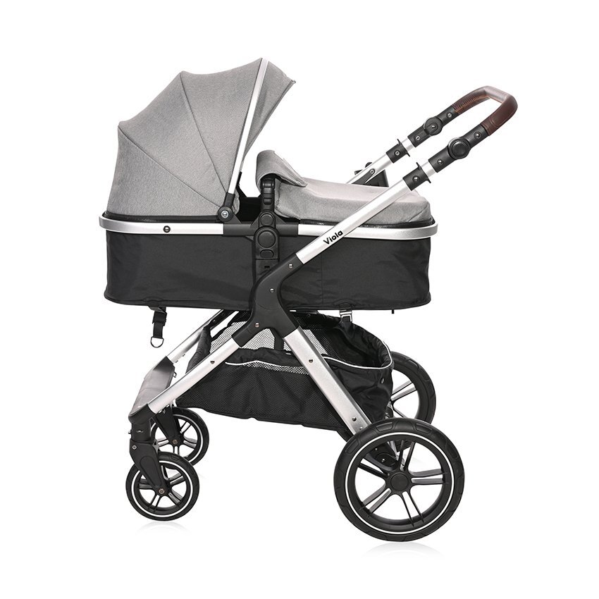 LORELLI Carucior pentru copii Viola Opaline Grey transformabil cu suspensii cadru din aluminiu parte sport reversibila bara frontala detasabila multiple accesorii greutate admisa 22 kg