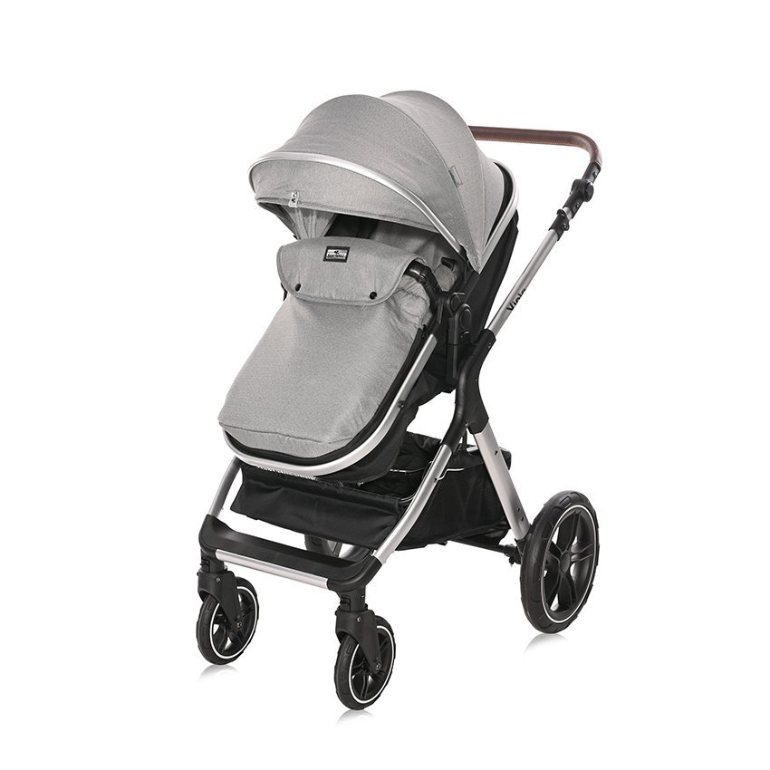 LORELLI Carucior pentru copii Viola Opaline Grey transformabil cu suspensii cadru din aluminiu parte sport reversibila bara frontala detasabila multiple accesorii greutate admisa 22 kg