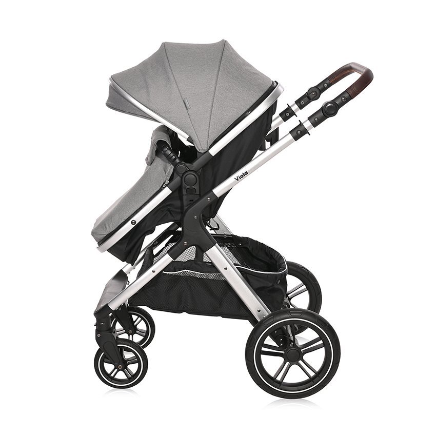 LORELLI Carucior pentru copii Viola Opaline Grey transformabil cu suspensii cadru din aluminiu parte sport reversibila bara frontala detasabila multiple accesorii greutate admisa 22 kg