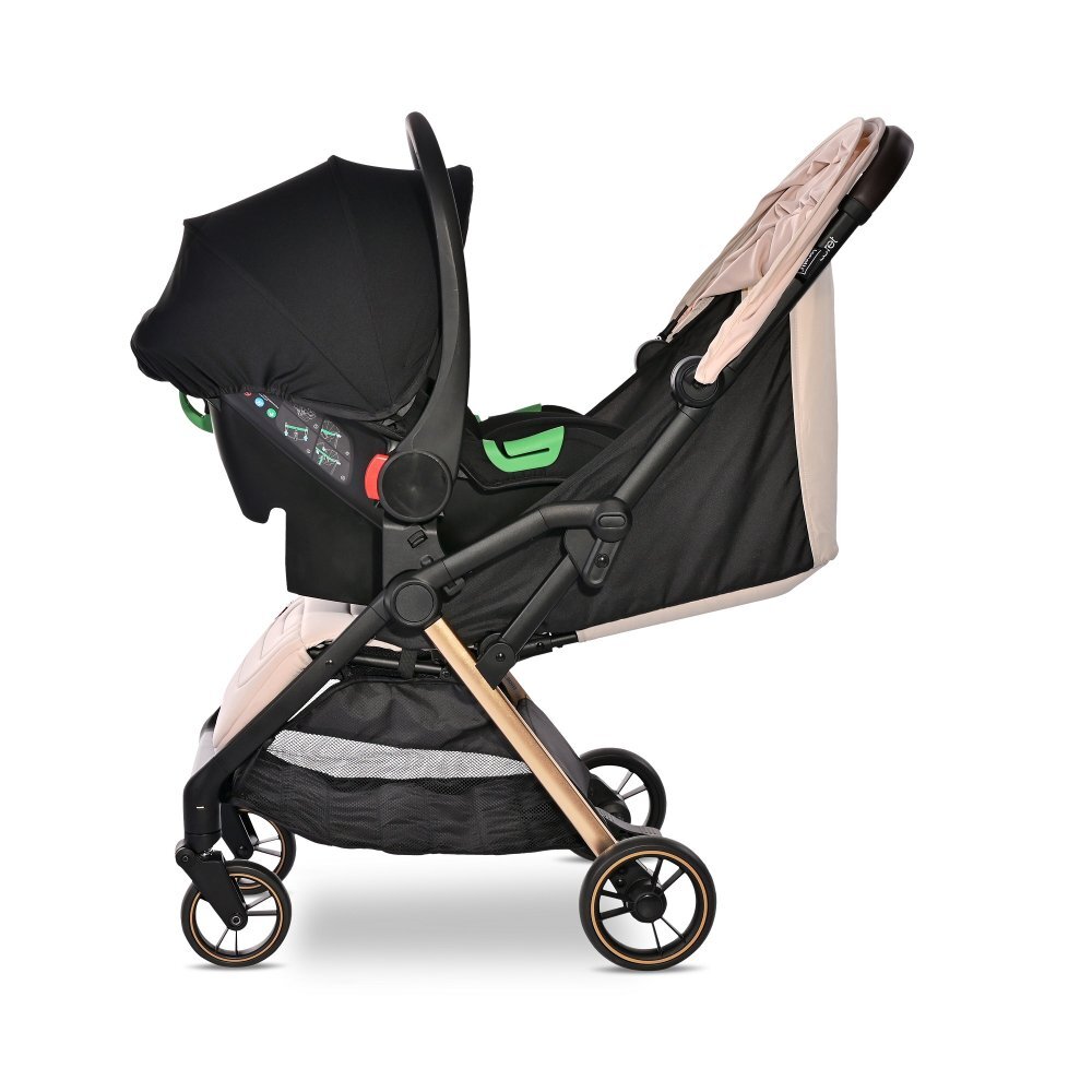 LORELLI Carucior pentru nou-nascut autofold Loret ultra-light pana la 22 kg Beige