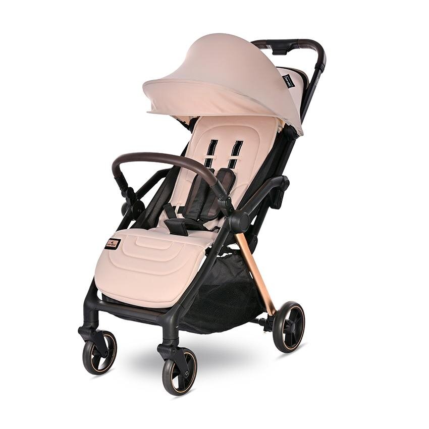 LORELLI Carucior pentru nou-nascut autofold Loret ultra-light pana la 22 kg Beige