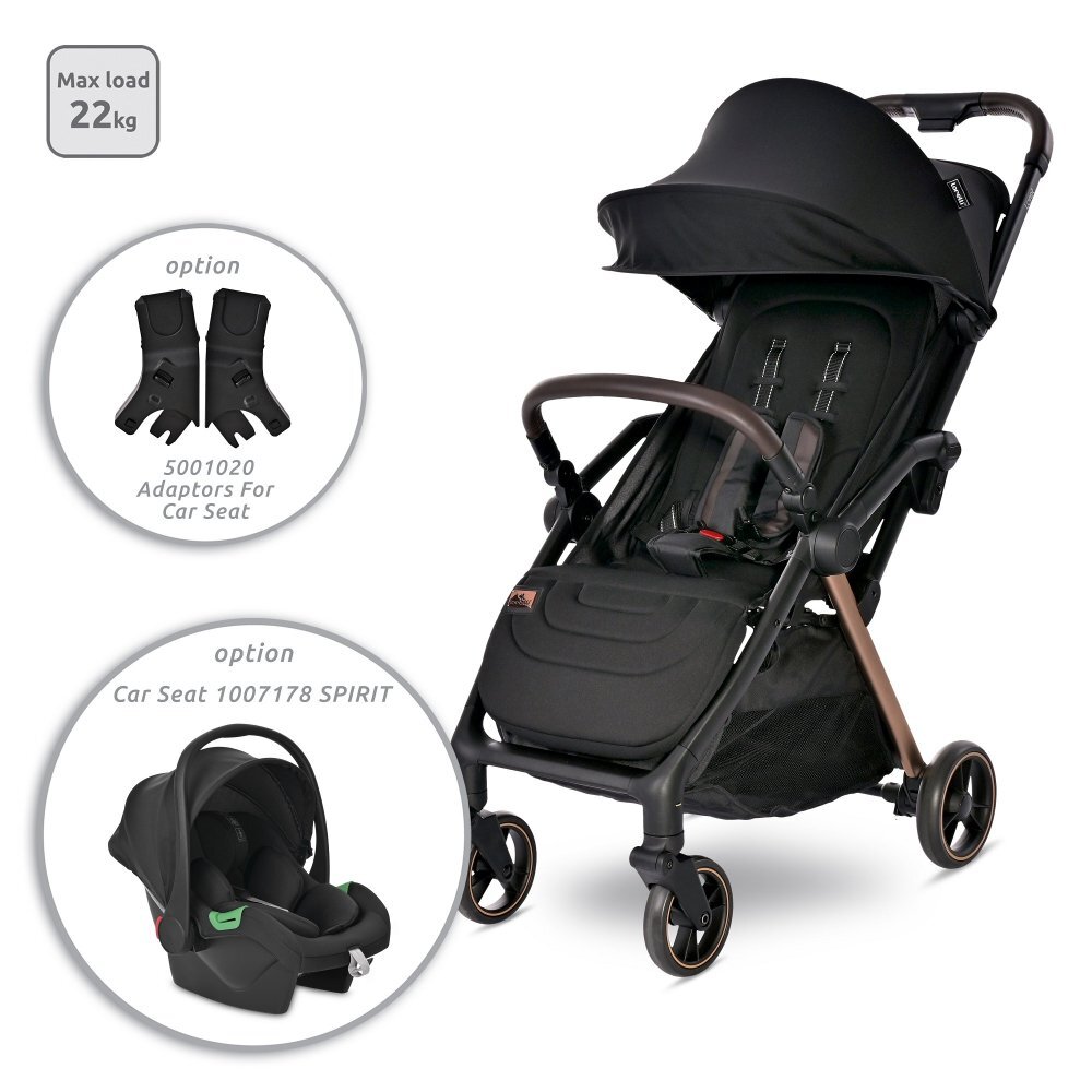 LORELLI Carucior pentru nou-nascut autofold Loret ultra-light pana la 22 kg Black Jasper