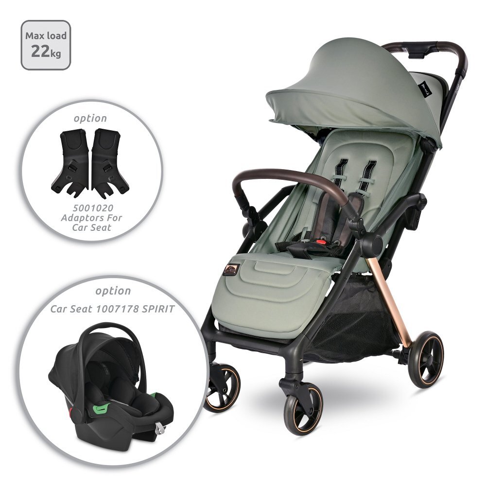LORELLI Carucior pentru nou-nascut autofold Loret ultra-light pana la 22 kg Green