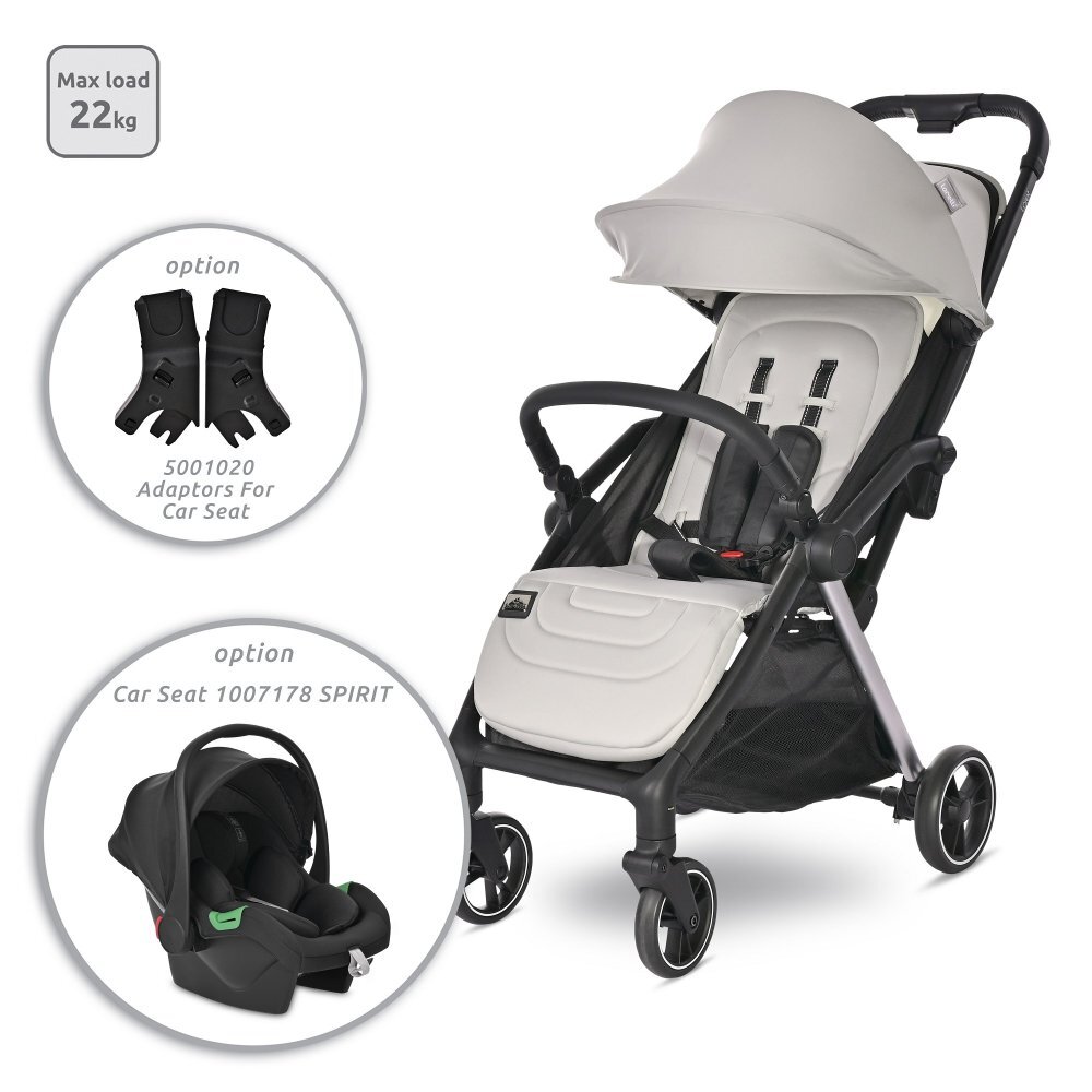LORELLI Carucior pentru nou-nascut autofold Loret ultra-light pana la 22 kg Grey Jasper