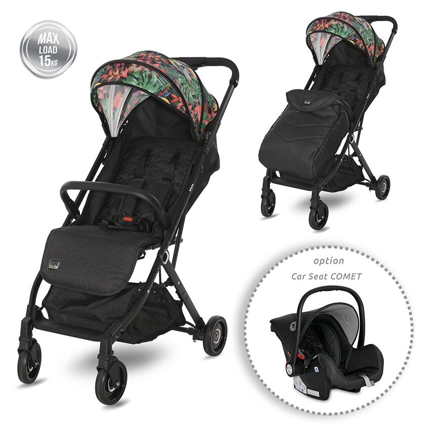 LORELLI Carucior pentru nou-nascut Myla tip troller tropical flowers