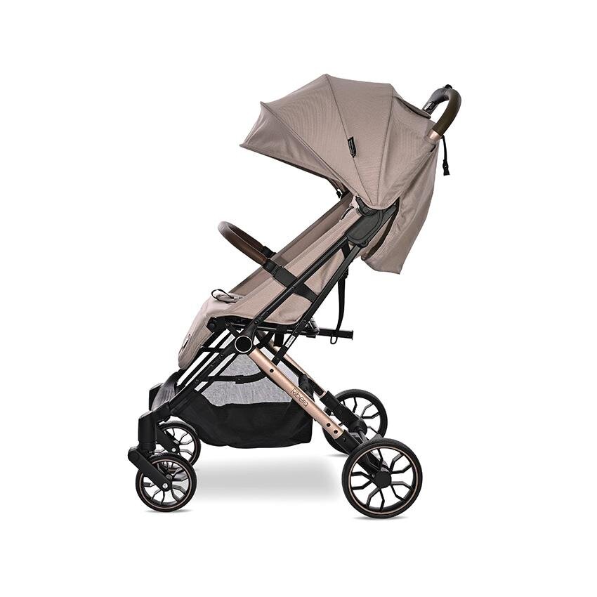 LORELLI Carucior pentru nou-nascut Ribera tip troler dimensiuni compatibile avion Beige Warm