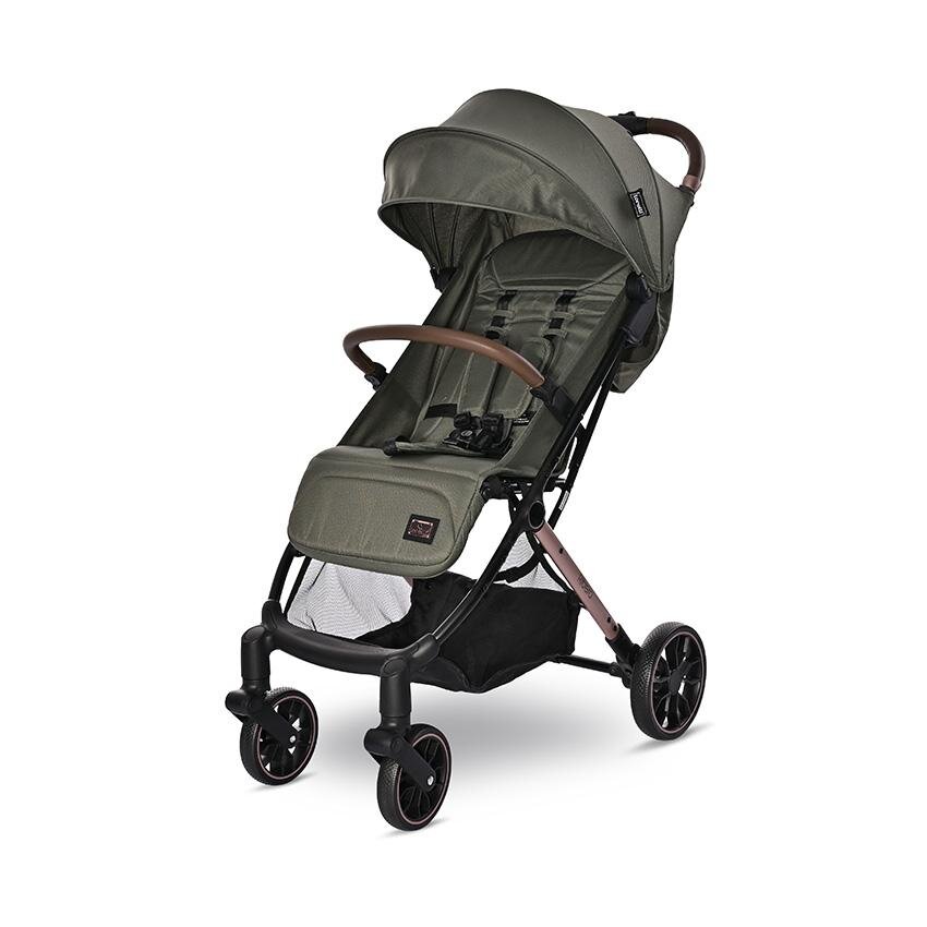 LORELLI Carucior pentru nou-nascut Ribera tip troler dimensiuni compatibile avion Green Aspen