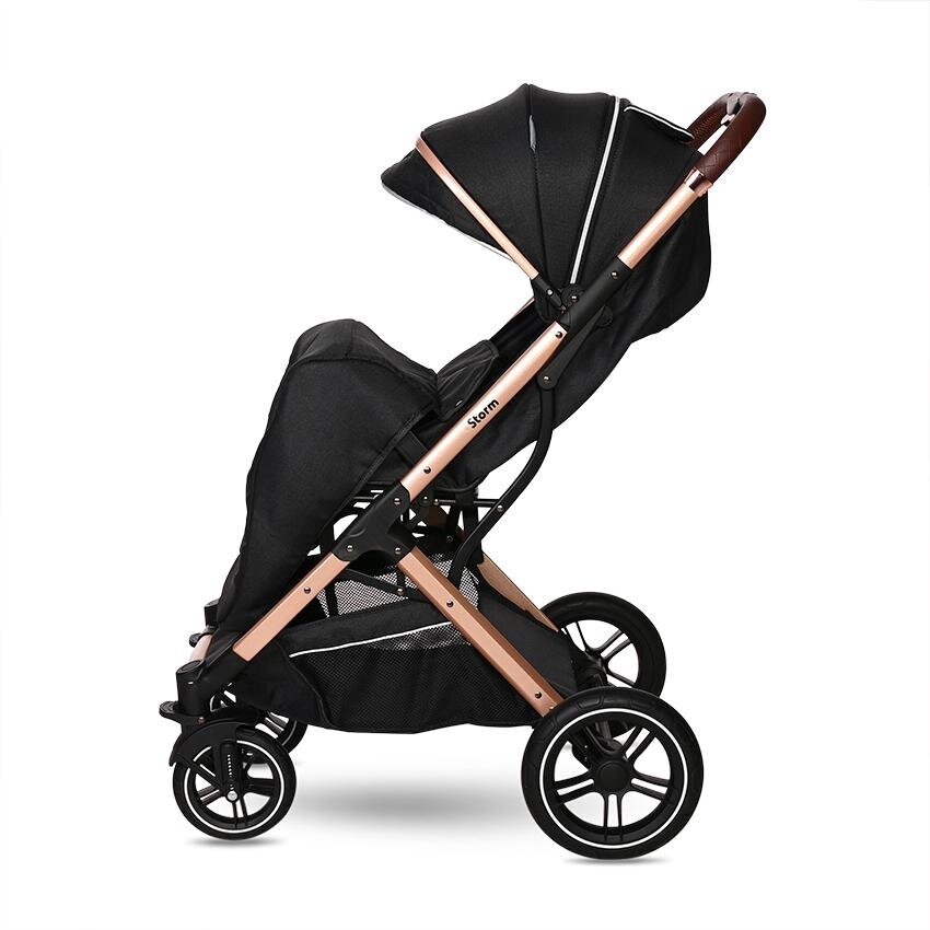 LORELLI Carucior pentru nou-nascut Storm pana la 22 kg cadru aluminiu Luxe Black