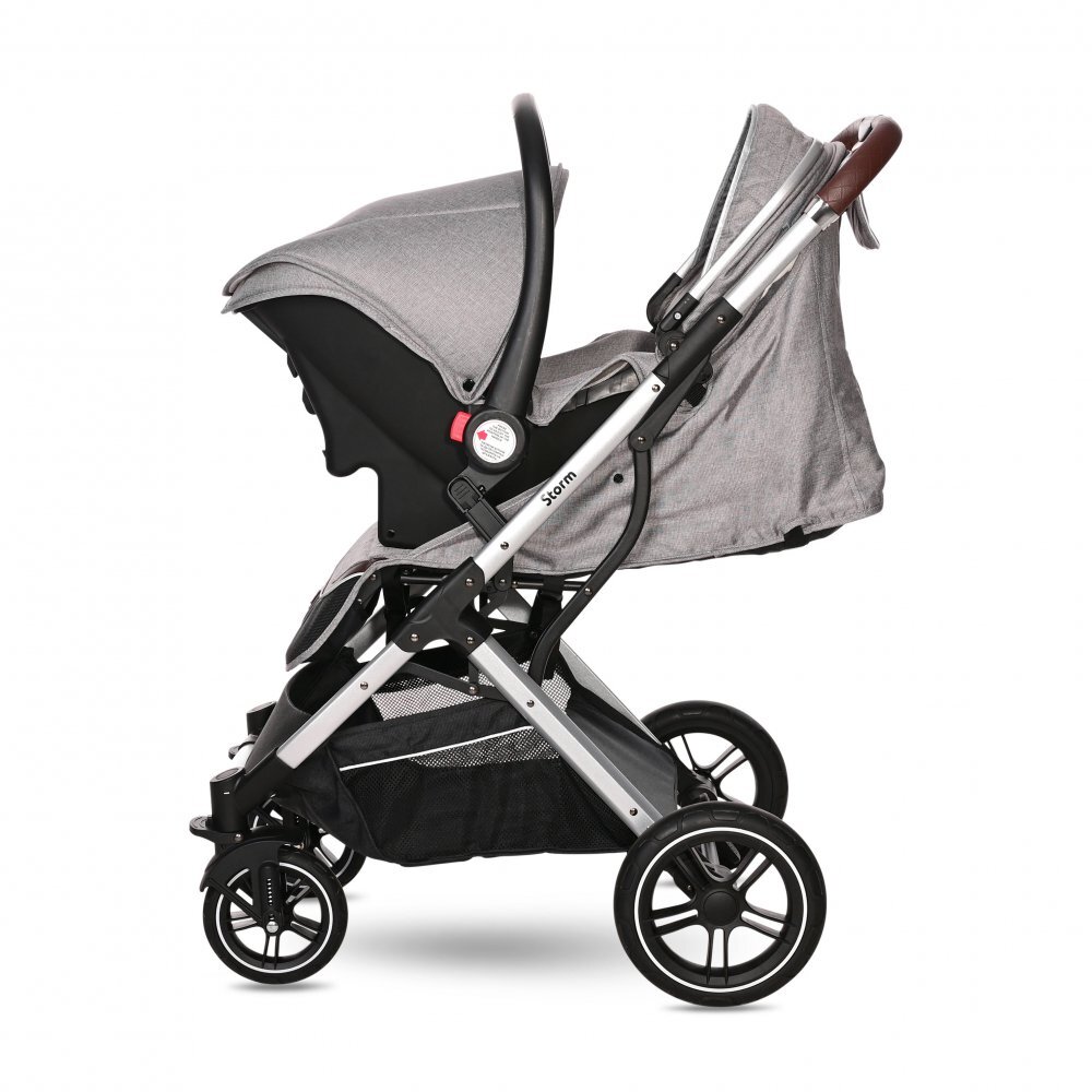 LORELLI Carucior pentru nou-nascut Storm pana la 22 kg cadru aluminiu Opaline Grey