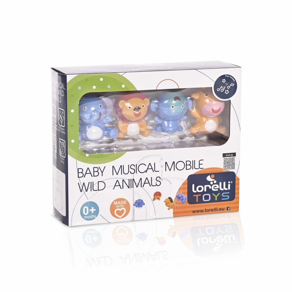 LORELLI Carusel muzical pentru patut Wild Animals