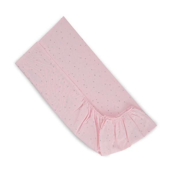 LORELLI Cearceaf cu banda elastica bumbac ranforce 60 x 120 cm Pink Sky