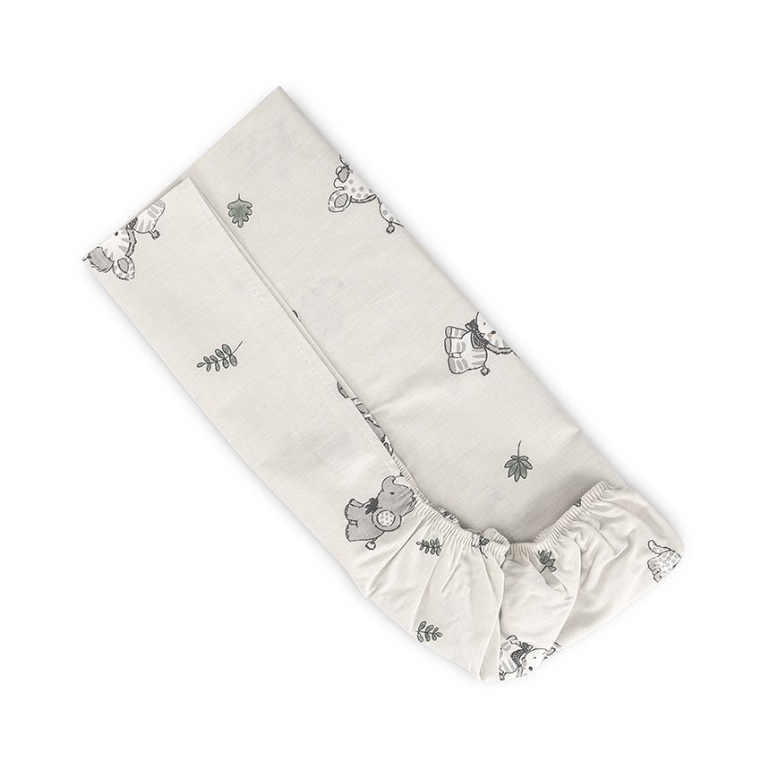 LORELLI Cearceaf cu elastic pentru patut 98x65 cm din bumbac ranforce Beige Jungle