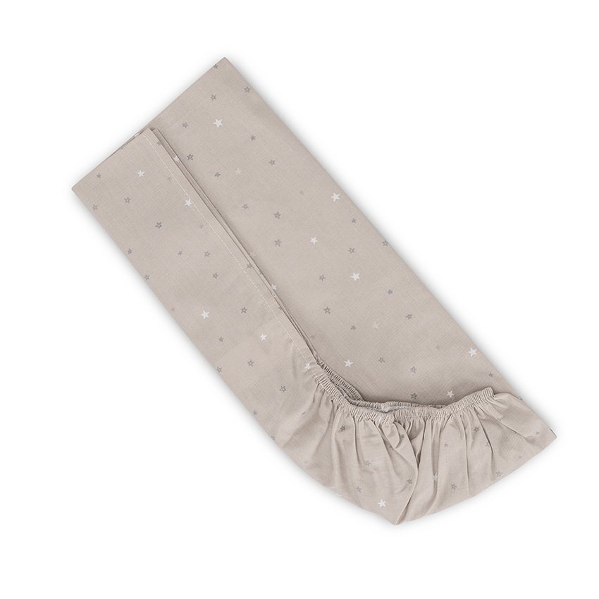 LORELLI Cearceaf cu elastic pentru patut 98x65 cm din bumbac ranforce Beige Sky