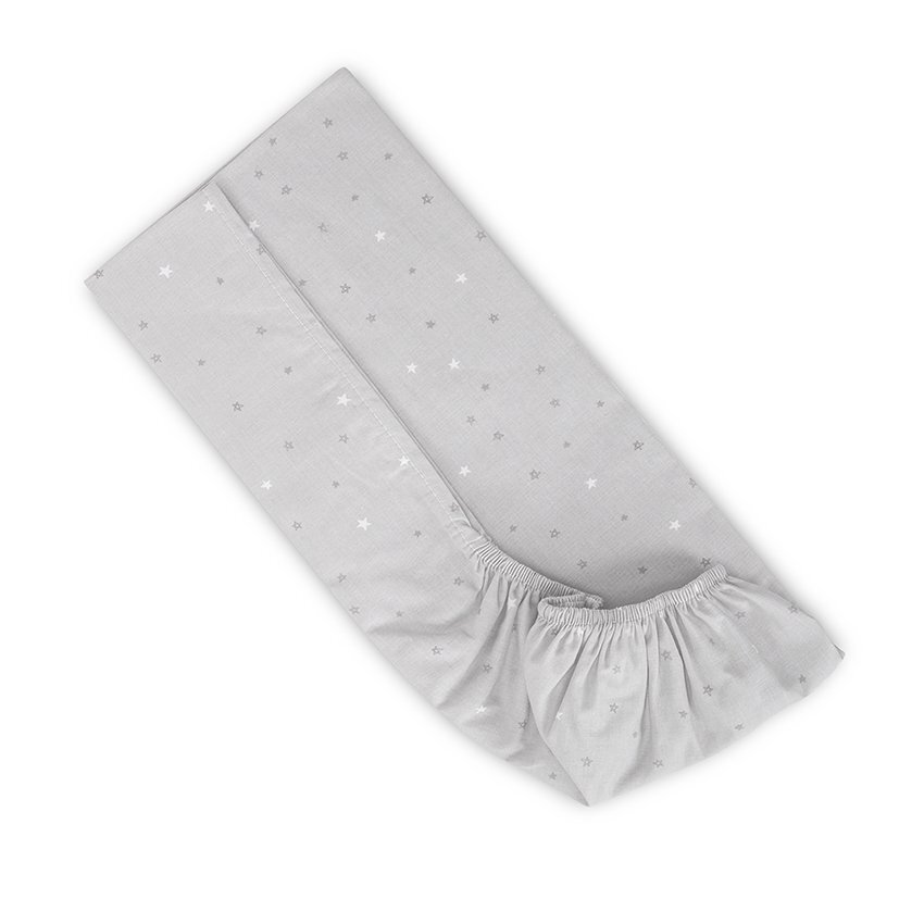 LORELLI Cearceaf cu elastic pentru patut 98x65 cm din bumbac ranforce Grey Sky