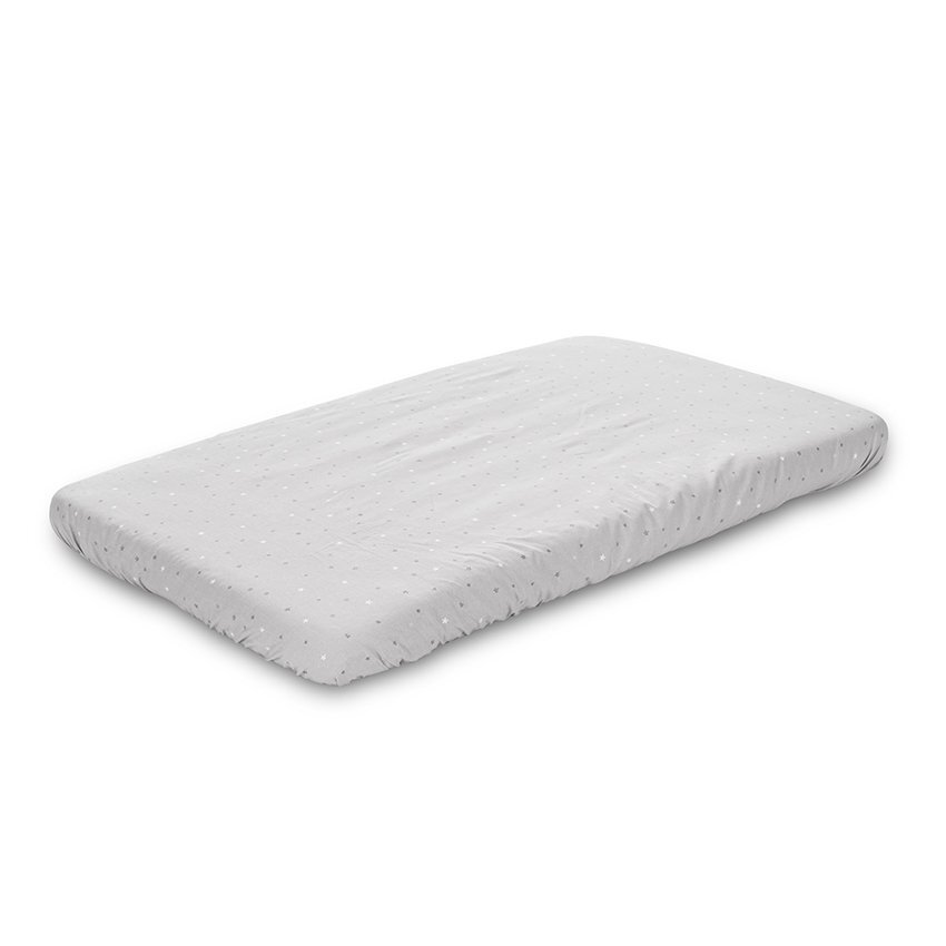 LORELLI Cearceaf cu elastic pentru patut 98x65 cm din bumbac ranforce Grey Sky
