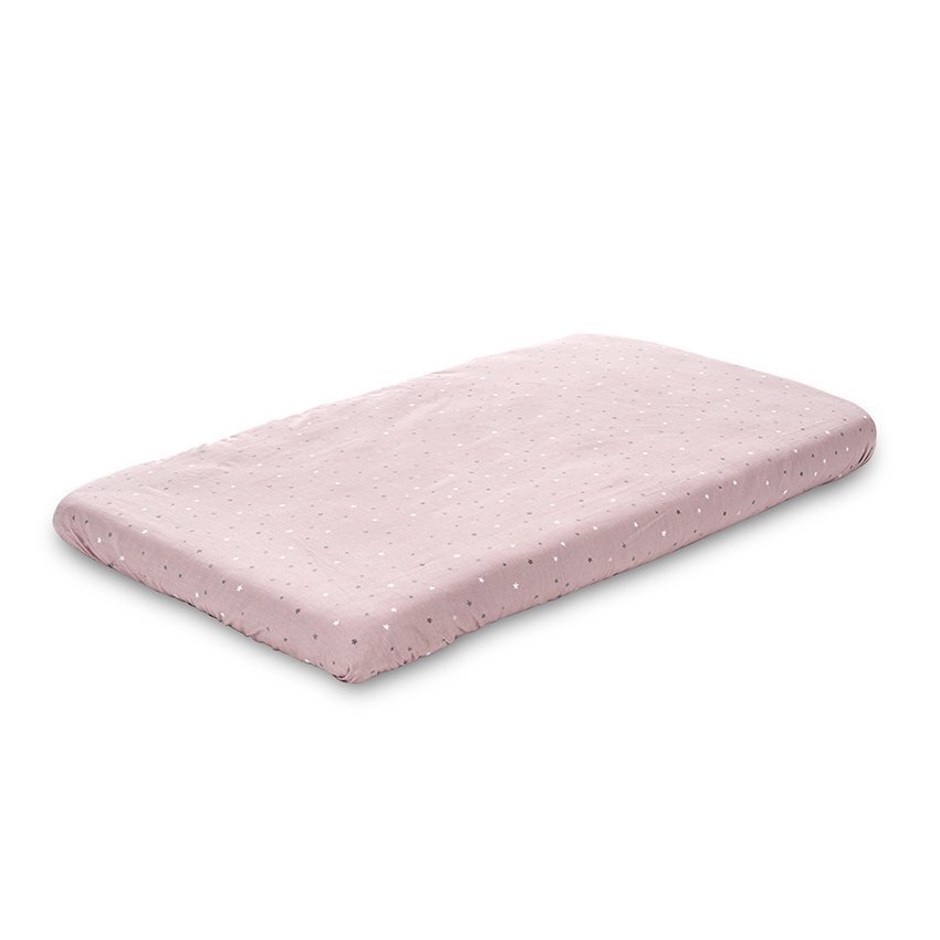 LORELLI Cearceaf cu elastic pentru patut 98x65 cm din bumbac ranforce Rose Sky