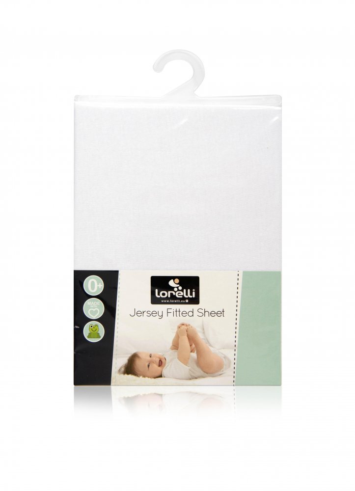 LORELLI Cearceaf Jersey 120x60 cm white