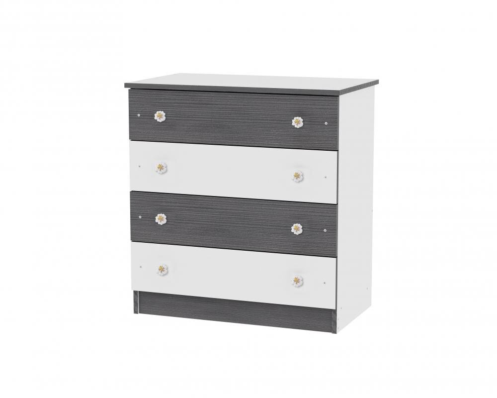 LORELLI Comoda lemn 4 sertare White Graphite