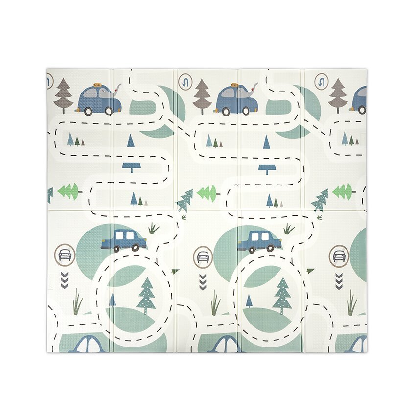 LORELLI Covoras de joaca termic pentru copii Funny City Stars din spuma XPE design cu doua fete pliabil 180x200 cm