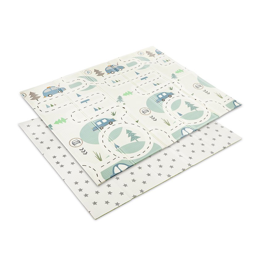 LORELLI Covoras de joaca termic pentru copii Funny City Stars din spuma XPE design cu doua fete pliabil 180x200 cm
