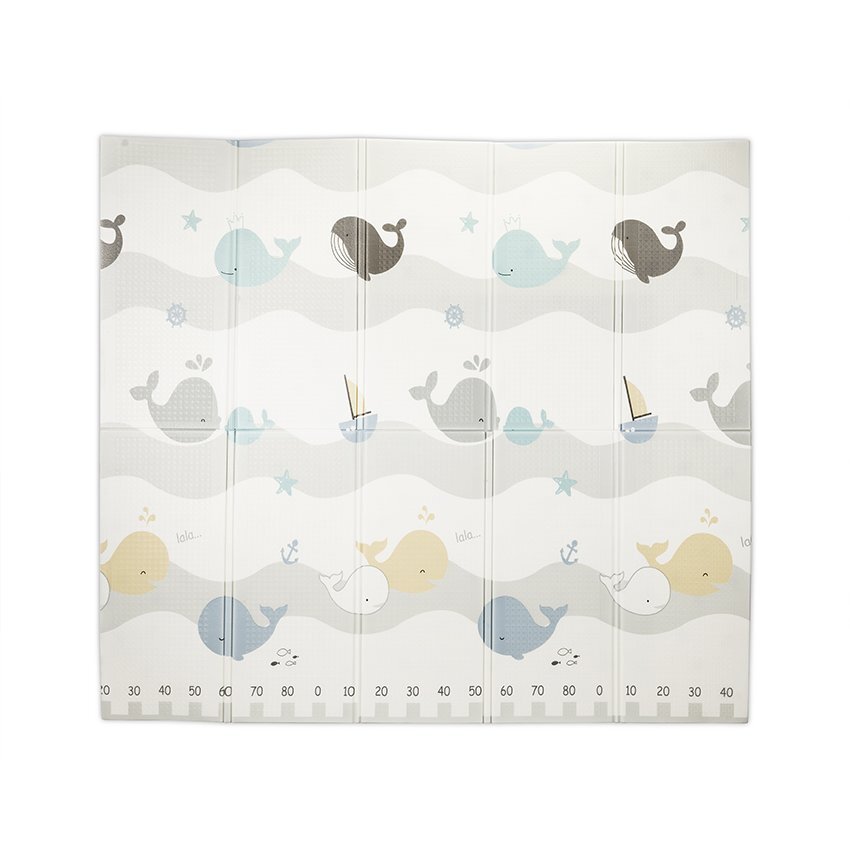 LORELLI Covoras de joaca termic pentru copii Waves Stars din spuma XPE design cu doua fete pliabil 180x200 cm