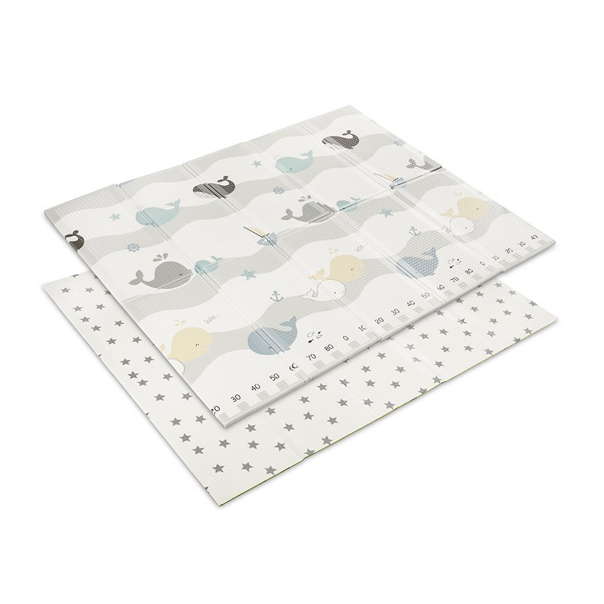 LORELLI Covoras de joaca termic pentru copii Waves Stars din spuma XPE design cu doua fete pliabil 180x200 cm