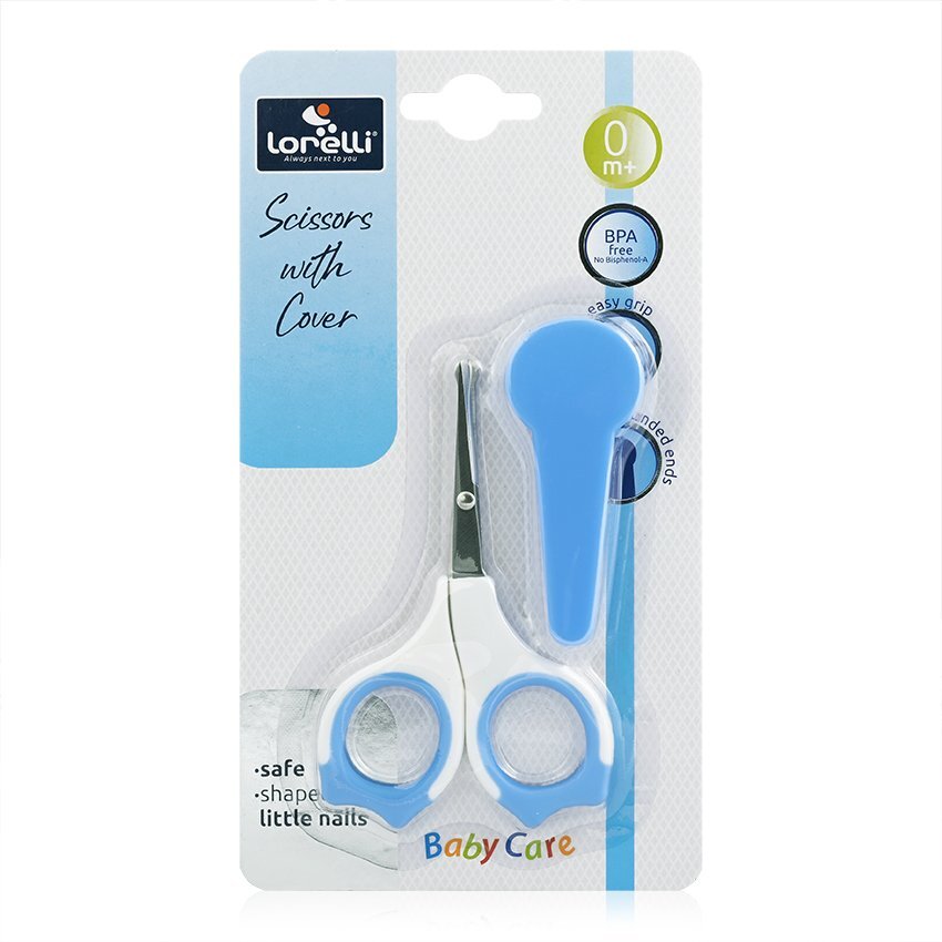 LORELLI Forfecuta de unghii pentru bebelusi cu suport de protectie 0 luni+ Moonlight Blue