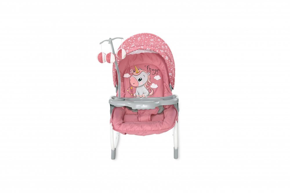 LORELLI Fotoliu balansoar Dream Time Rose Velvet Unicorn