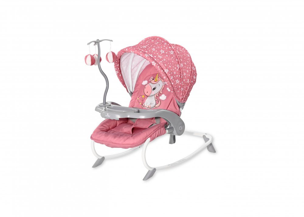 LORELLI Fotoliu balansoar Dream Time Rose Velvet Unicorn