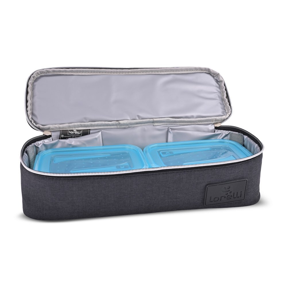 LORELLI Geanta termica pentru mancare Avy 3 cu compartimente detasabile 33x11x10 cm black